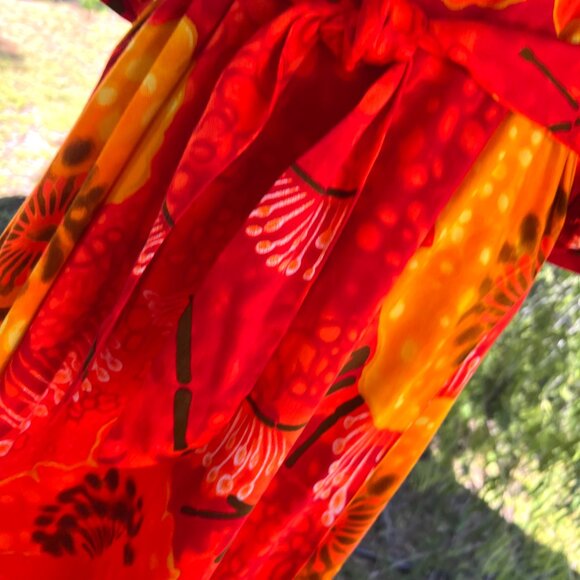 60's Hilo Hattie Dress - Maxi - Funky Floral - Bright & Vibrant - Size 12 - Picture 5 of 11